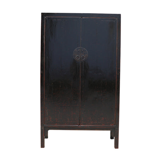 Cabinet high wood black 2drs - 123x54x212cm - SX0126340